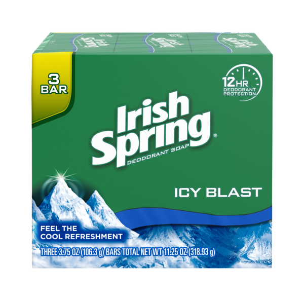 Irish Spring Bar Soap Icy Blast 3 Bar 11.25 oz., PK18 114184